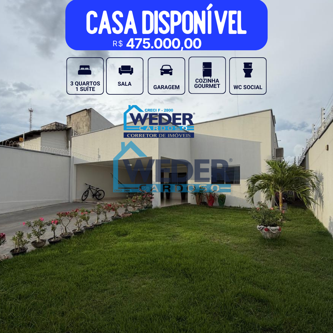 Venda 03 quartos à venda em Gurupi TO