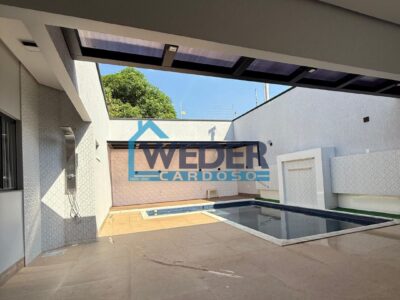 Casa ampla com 4 quartos e piscina aquecida no Setor Cruzeiro, em Gurupi. – Cód.787